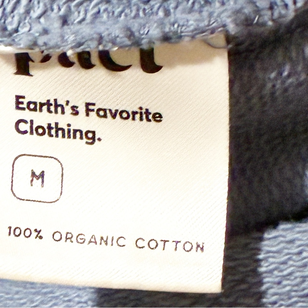 Pact Essential Vintage Blue Snap Button Cardigan Organic Cotton Size Medium - Picture 5 of 6